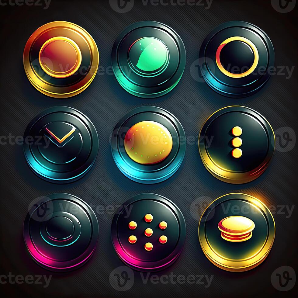 circle round game button photo