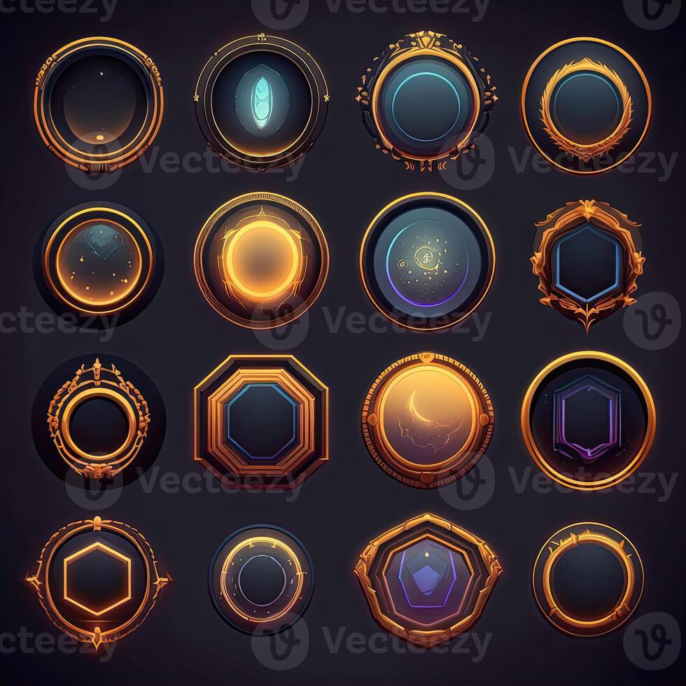template round frame game photo