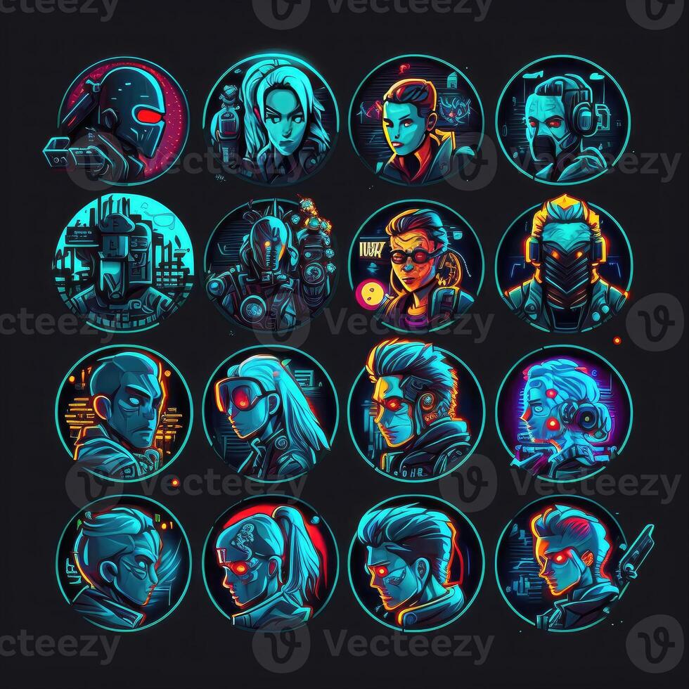 technology cyberpunk character avatar photo