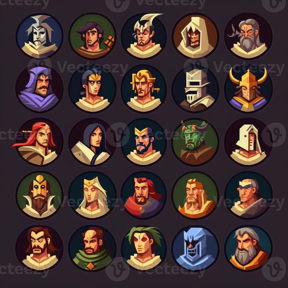 knight medieval character avatar photo