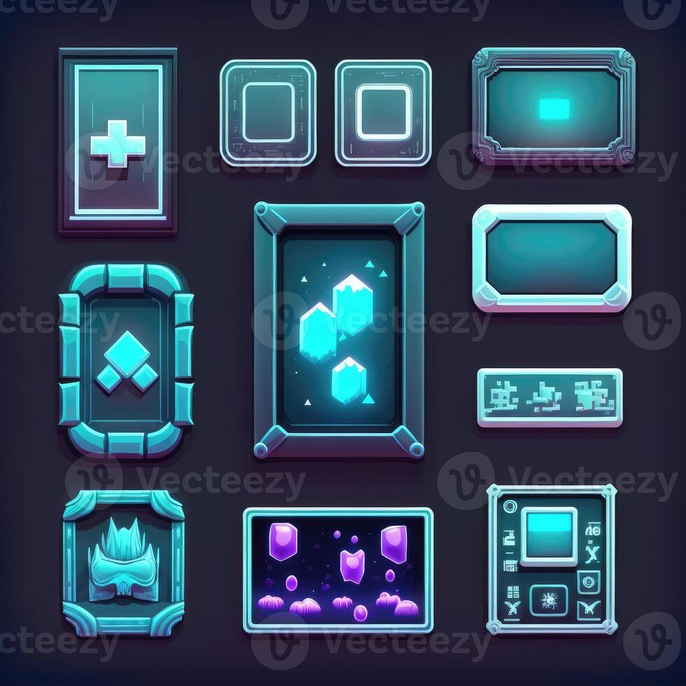 button rectangle frame game photo