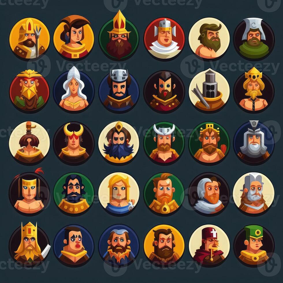 knight medieval character avatar photo