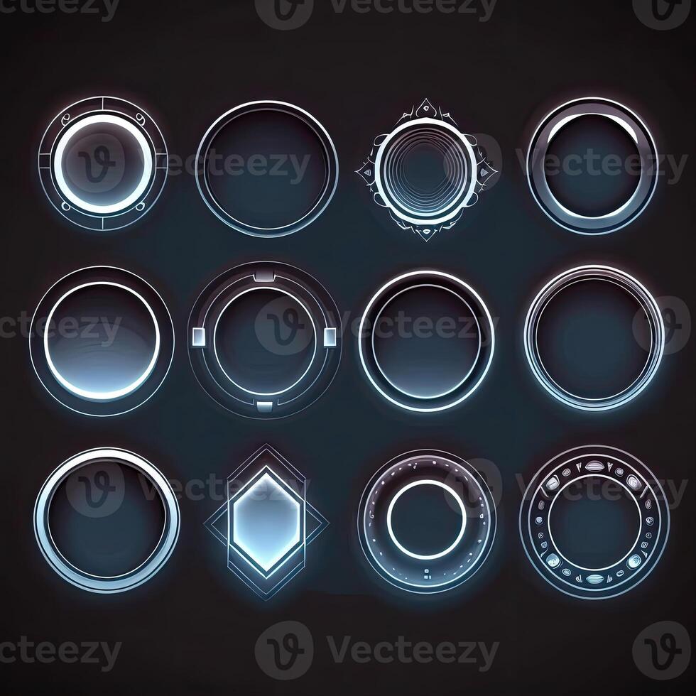 button round frame game photo