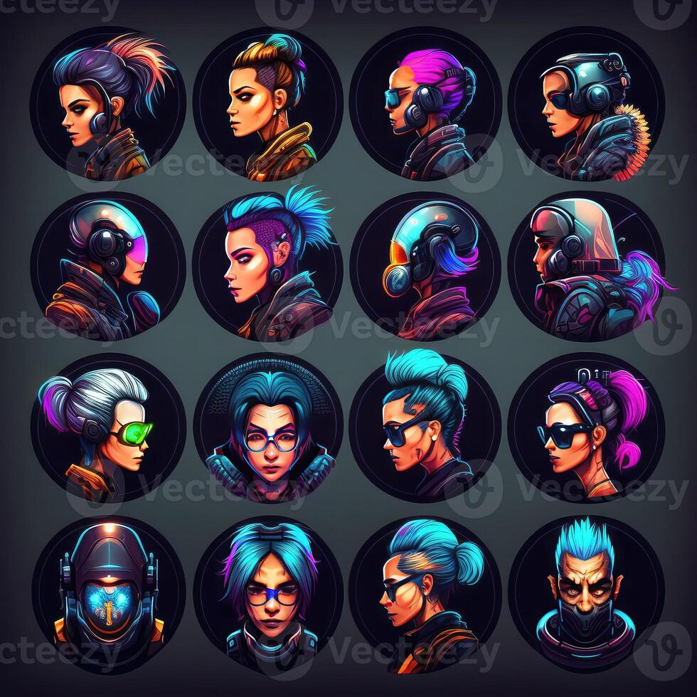 poster cyberpunk character avatar photo