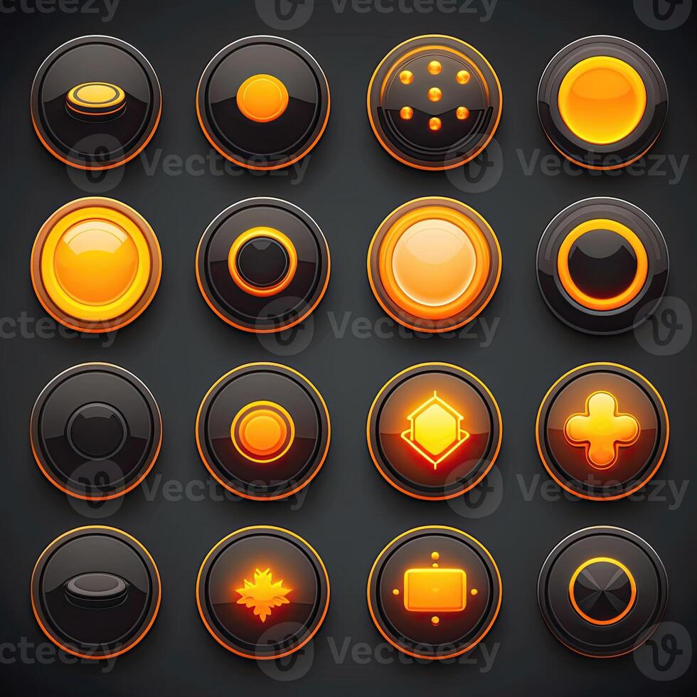 element round game button photo