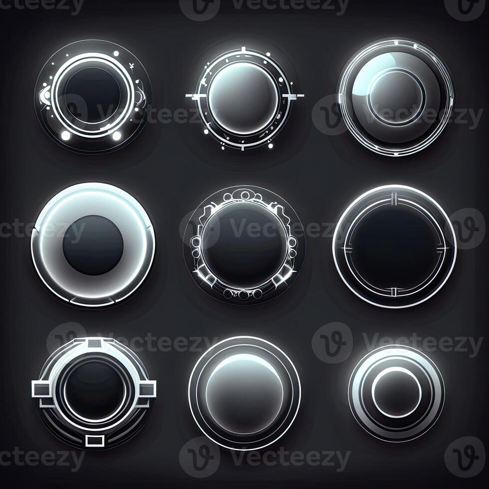 digital round frame game photo