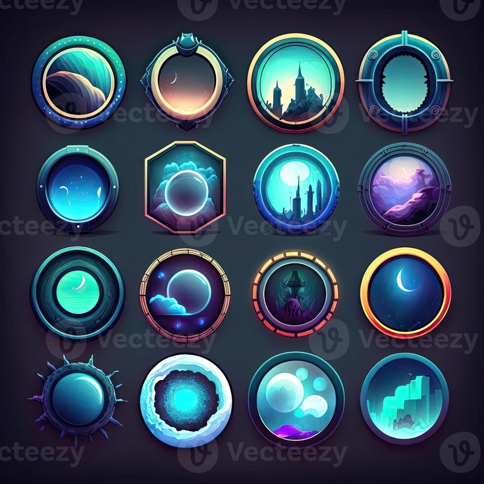 futuristic round frame game ai generated 23775417 Stock Photo at Vecteezy