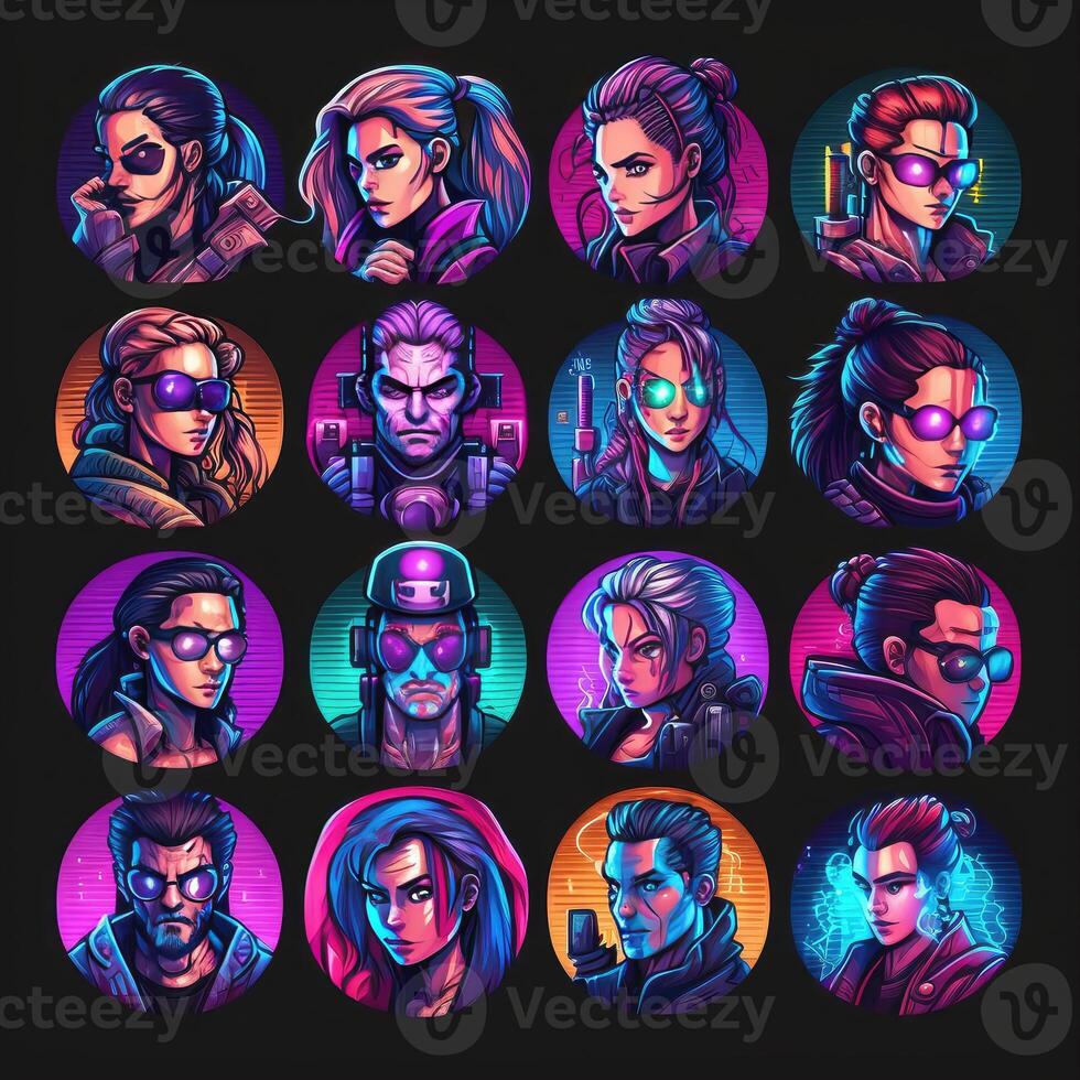 future cyberpunk character avatar photo