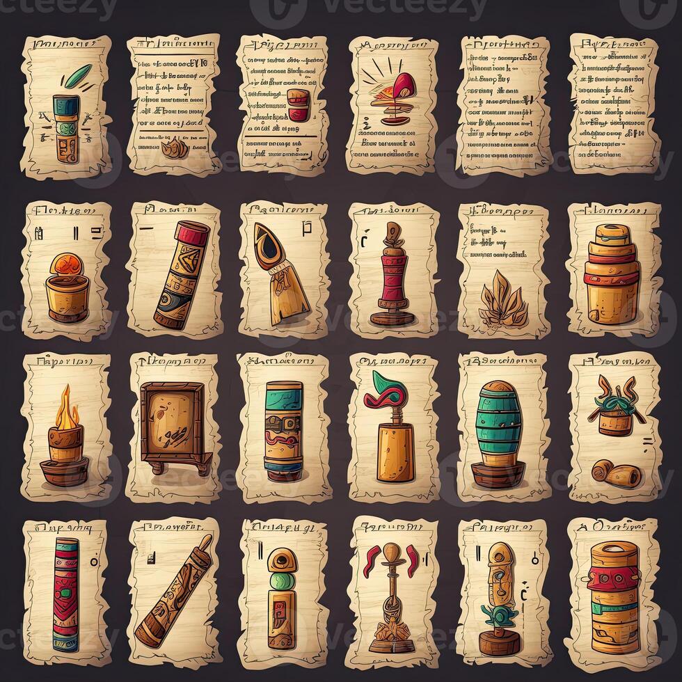 letter papyrus scroll game photo