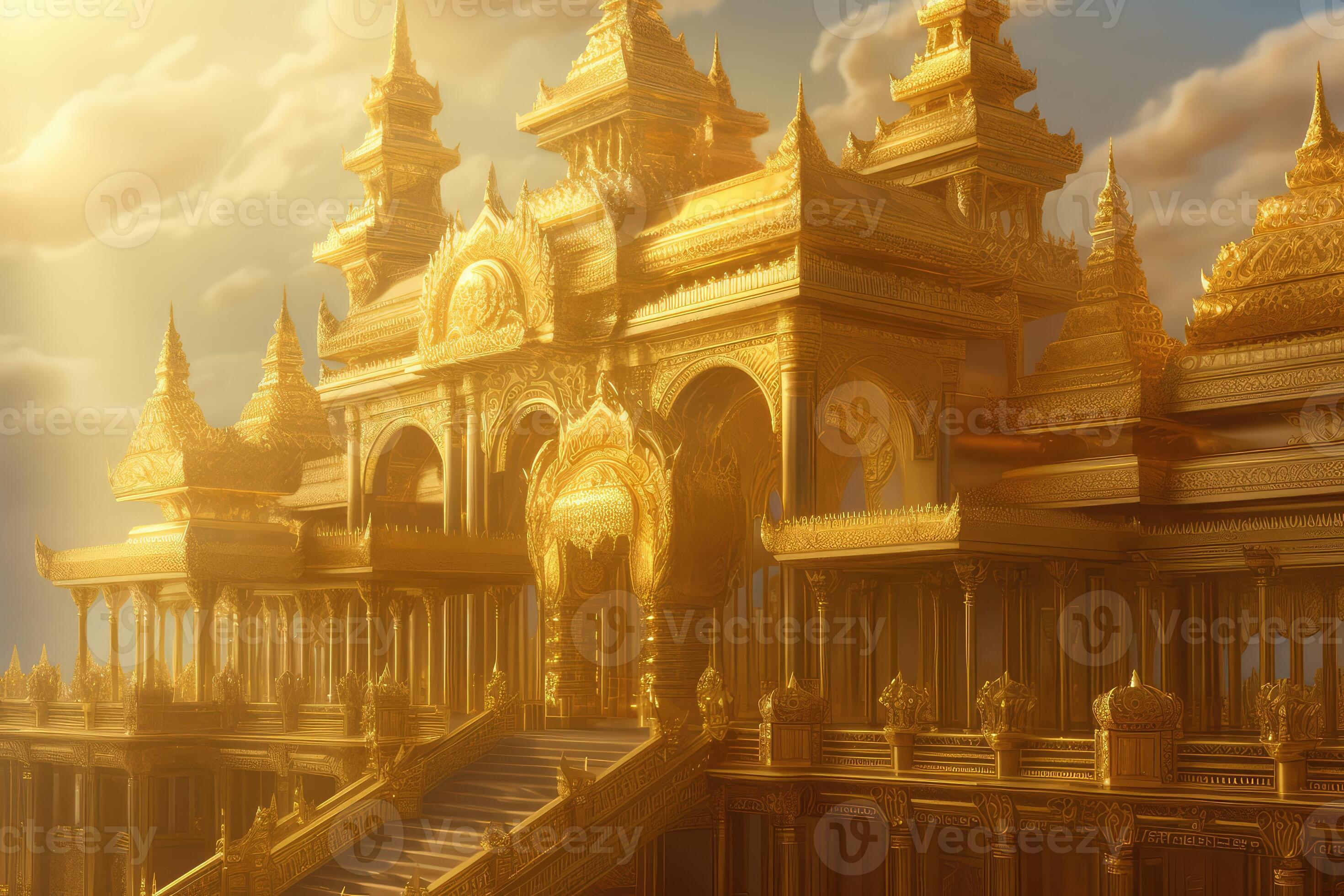 golden heavenly palace . AI Generated 23775738 Stock Photo at Vecteezy