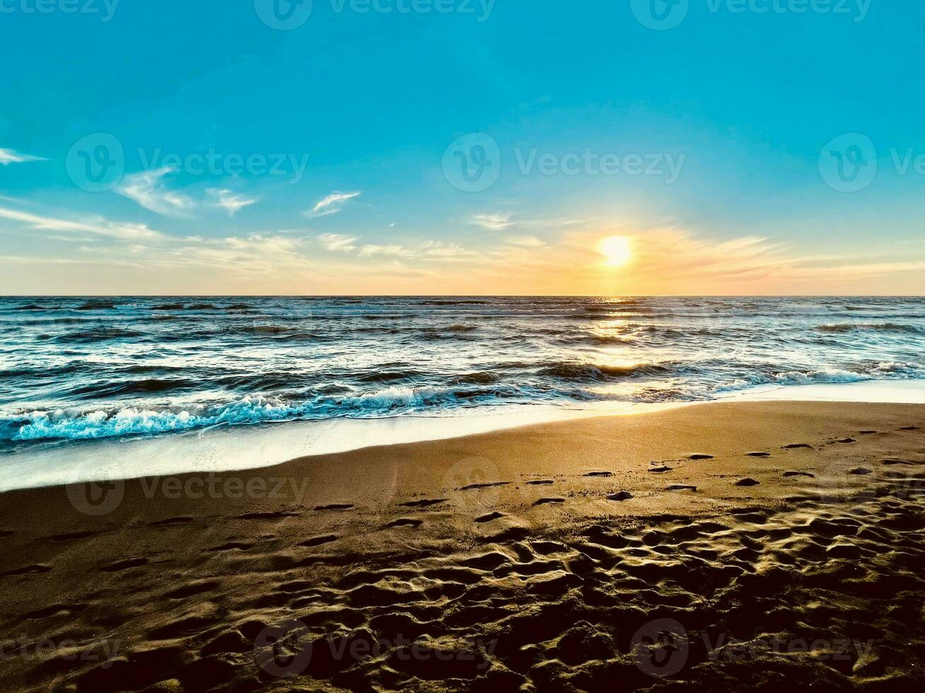 Sunset on the sea photo