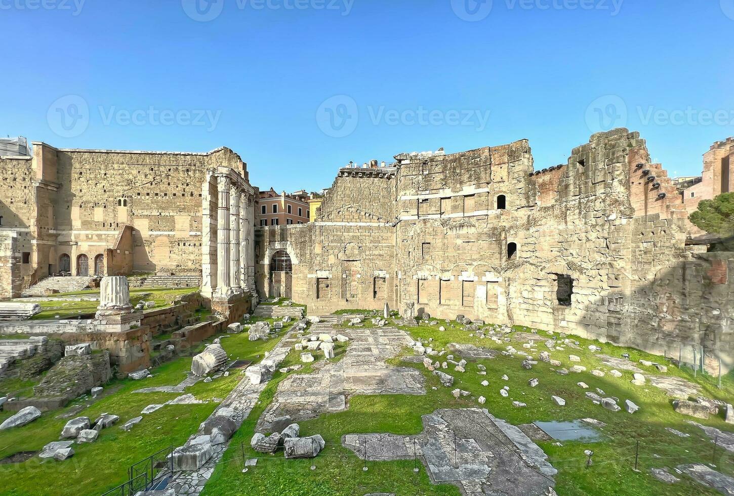 Roman ruins in the center of Rome photo