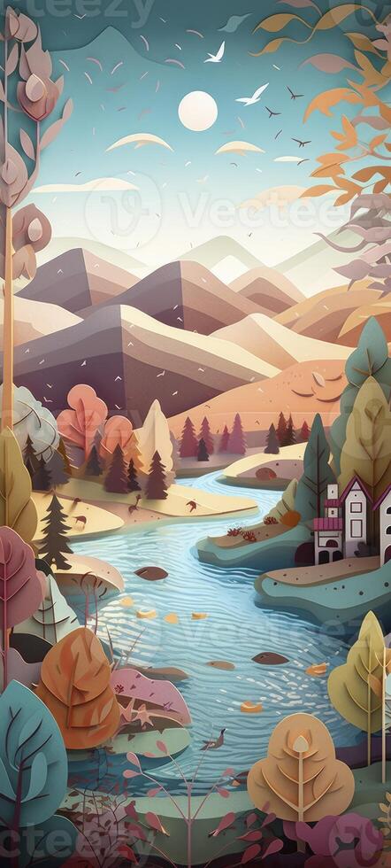 2d art design, about nature and renewable energies. photo