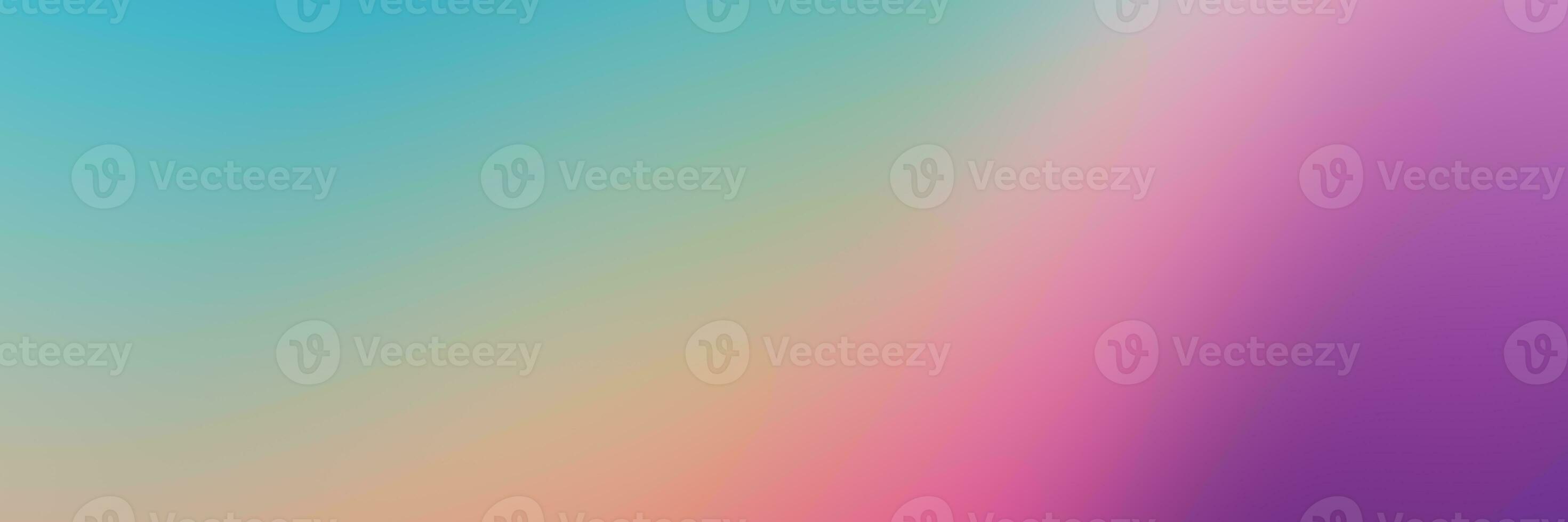 Soft gradient Banner with Smooth Blurred pink and turquoise holographic colors photo
