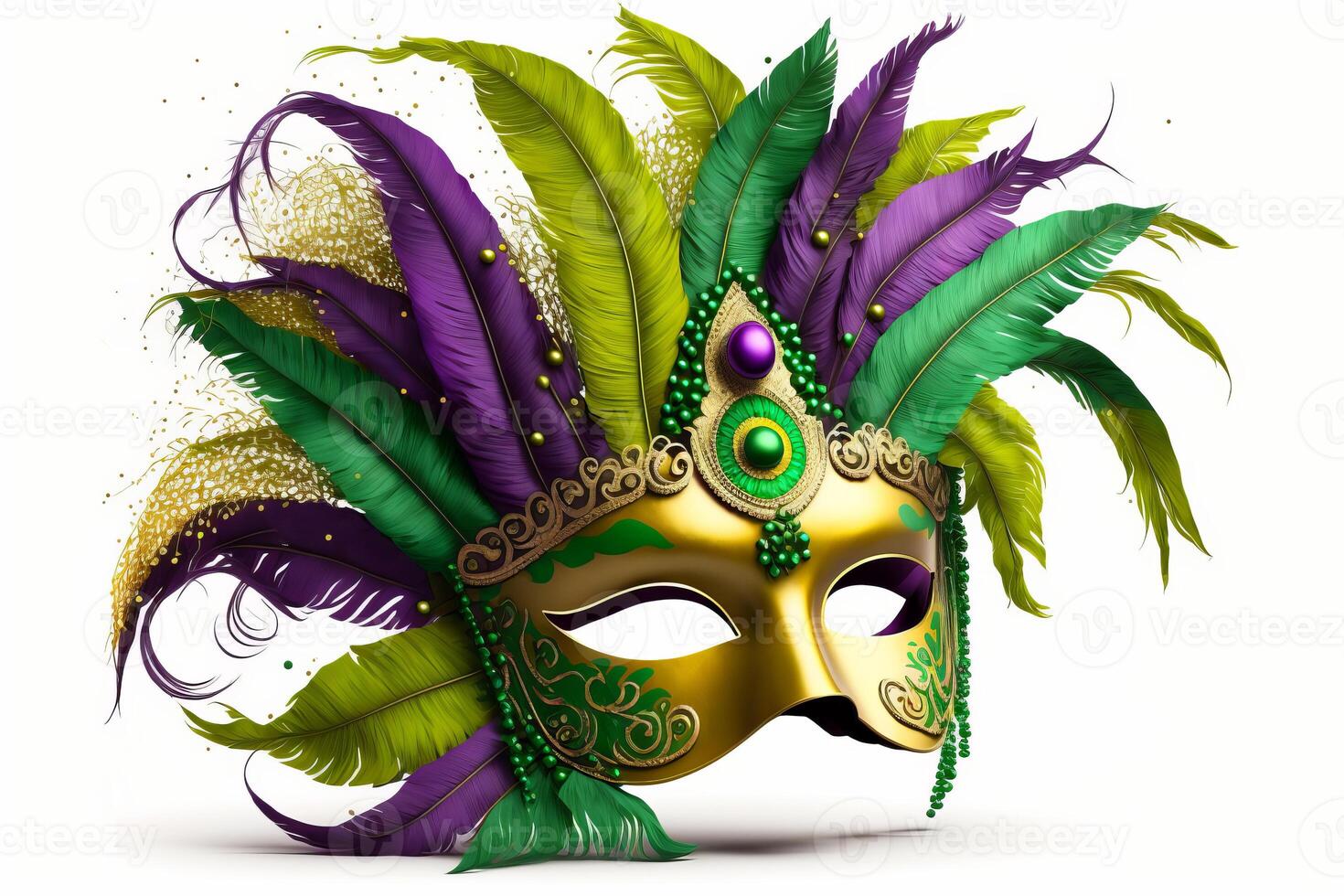 big gold mardi gras mask