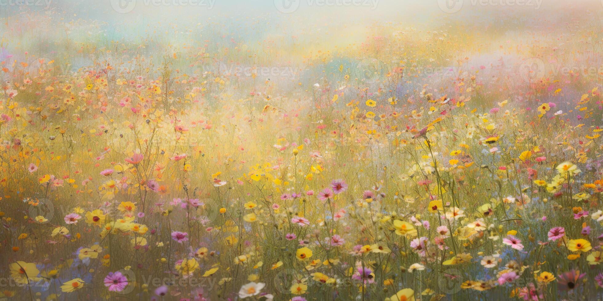 . . Wild flowers spring outdoor field. Romantic nature lover love aesthetics vibe. Graphic Art photo