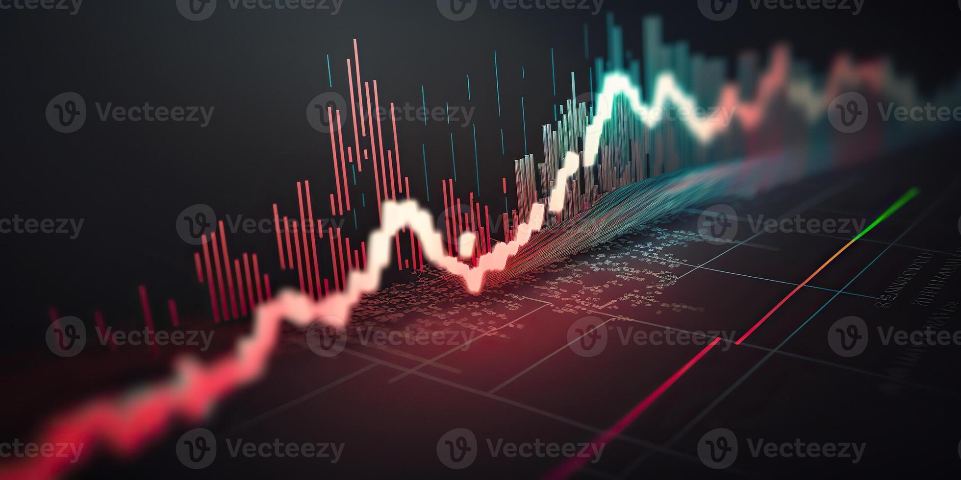 ai generativo. ai generado. negocio gráfico datos forex valores Finanzas Grapgh. márketing ingresos estadística. gráfico Arte foto