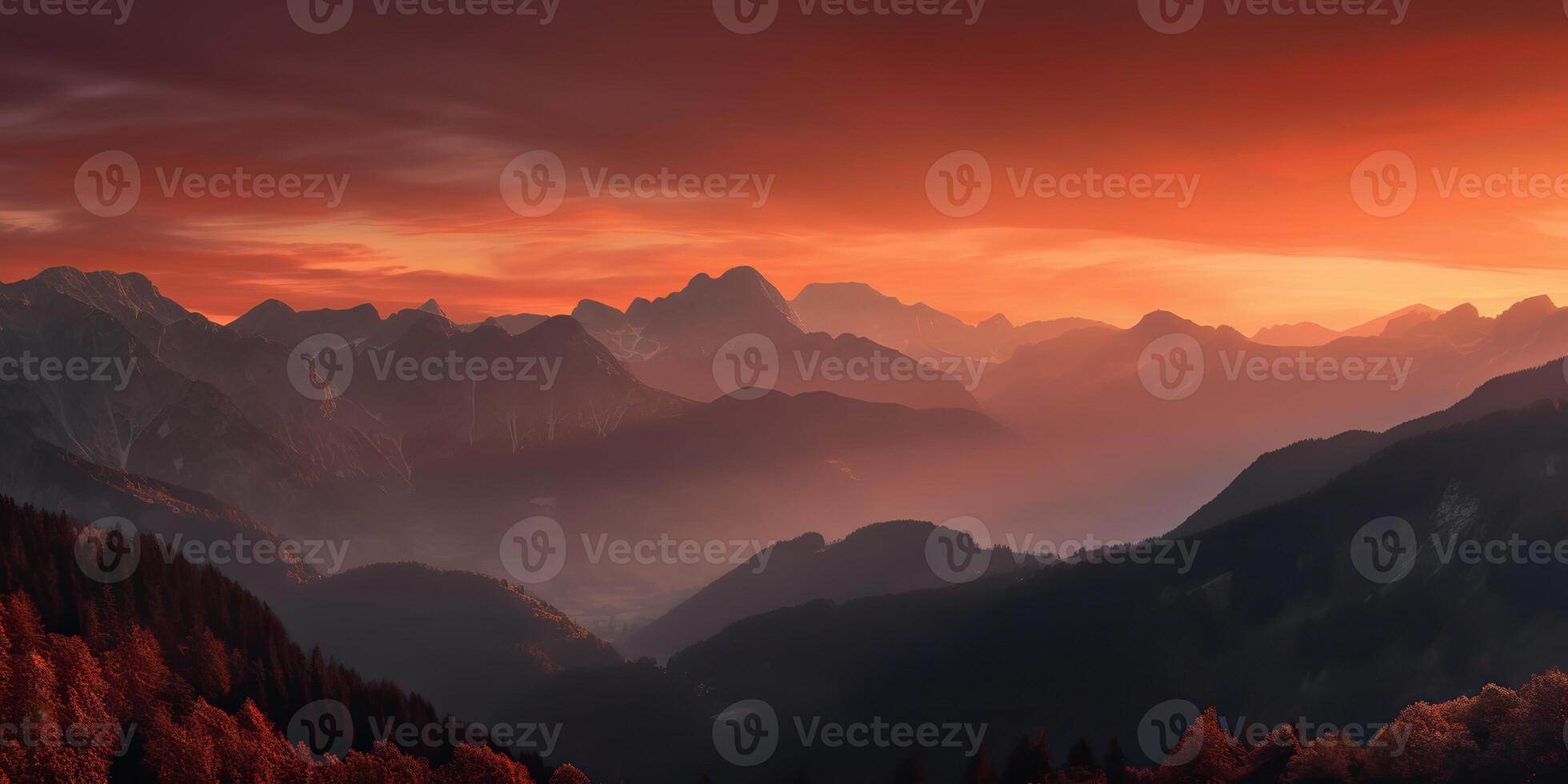 . . Photo realistic illustration of alpen landscape background mountaines hike rocks. Adventure hiking travel explore vibe. Graphic Art