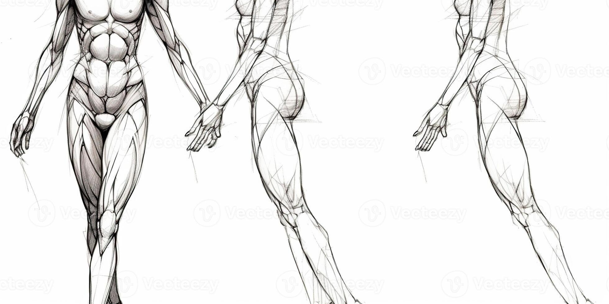 . . Human body anatomt sketch. Can be used for sudy medicine decoration. Graphic Art photo