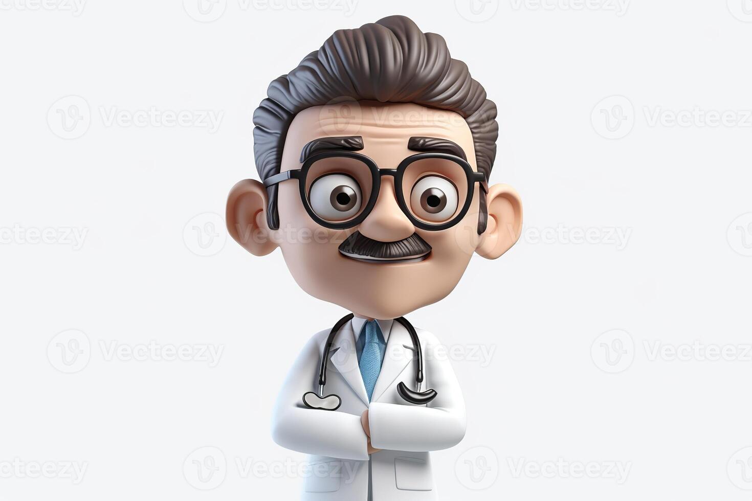 . . 3d blender doctor medicine bobble head figure toy. Graphic Art photo