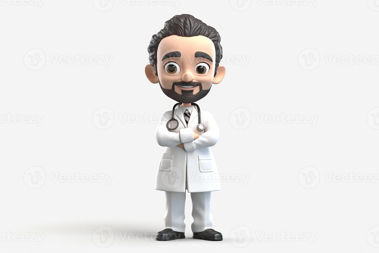 . . 3d blender doctor medicine bobble head figure toy. Graphic Art photo