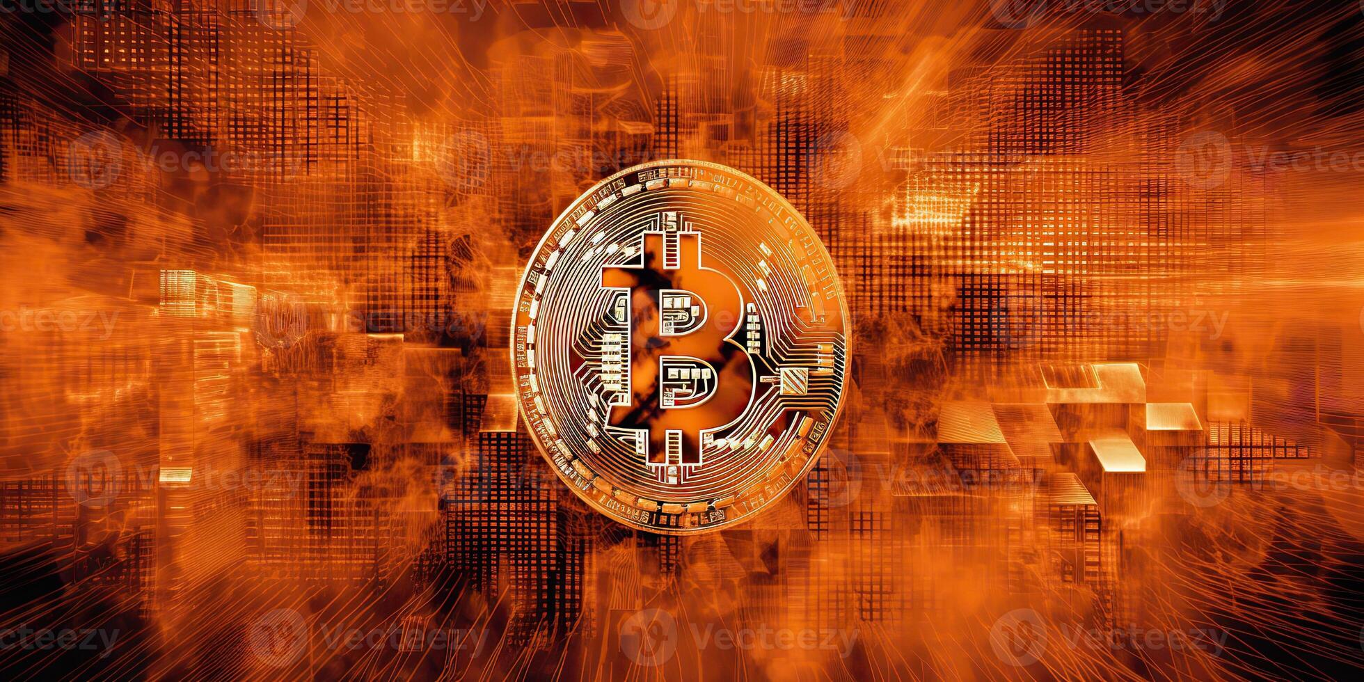 . . BTC Bitcoin future currency illustration. Can be used for graphics, marketing promotion or stock trade forex. Graphic Art photo