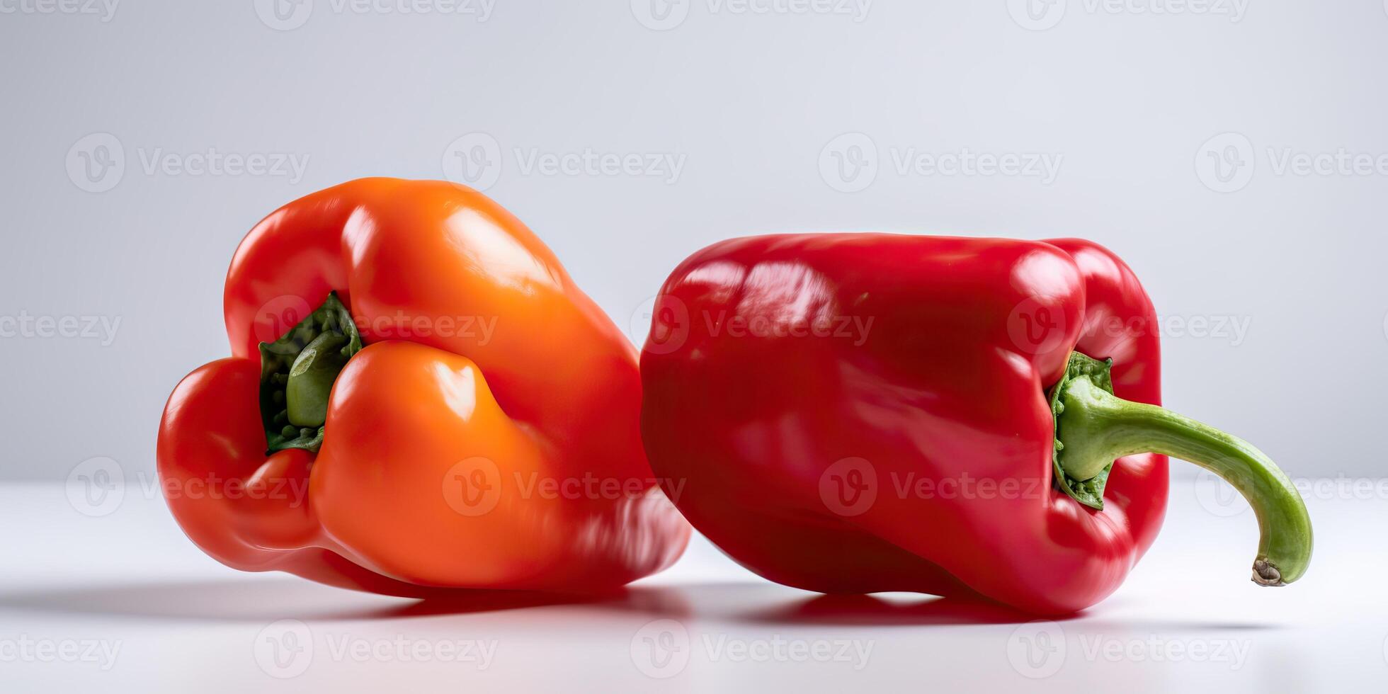 . AI Generted. Macro shot of vegetable pepper in bell form. Can be used for kitchen food or graphic design. Graphic Art photo