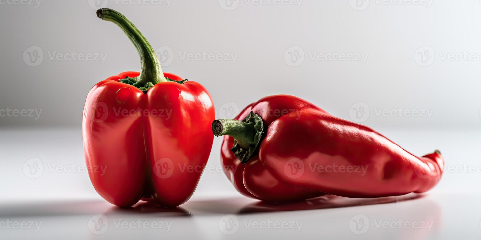 . AI Generted. Macro shot of vegetable pepper in bell form. Can be used for kitchen food or graphic design. Graphic Art photo