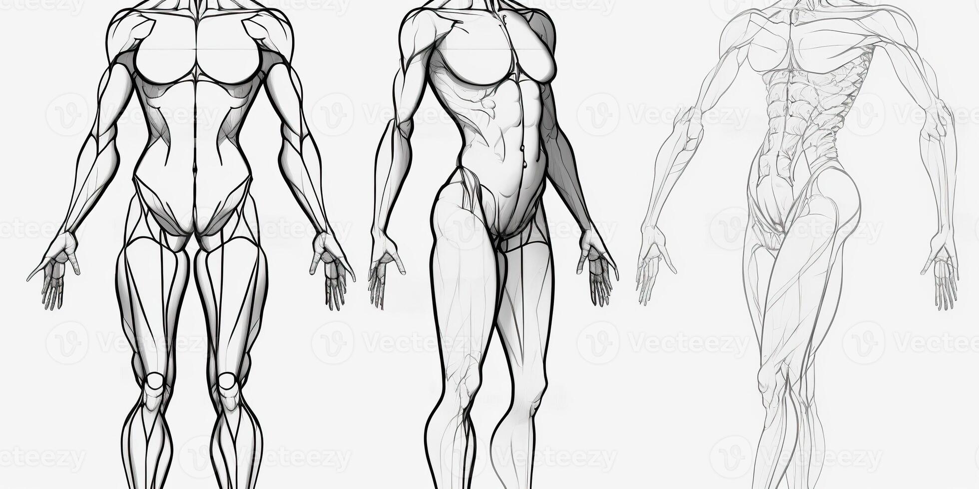 . . Human body anatomt sketch. Can be used for sudy medicine decoration. Graphic Art photo