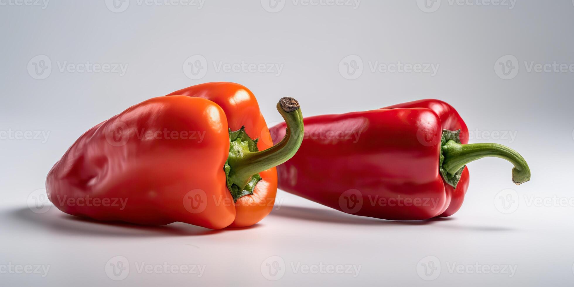 . AI Generted. Macro shot of vegetable pepper in bell form. Can be used for kitchen food or graphic design. Graphic Art photo