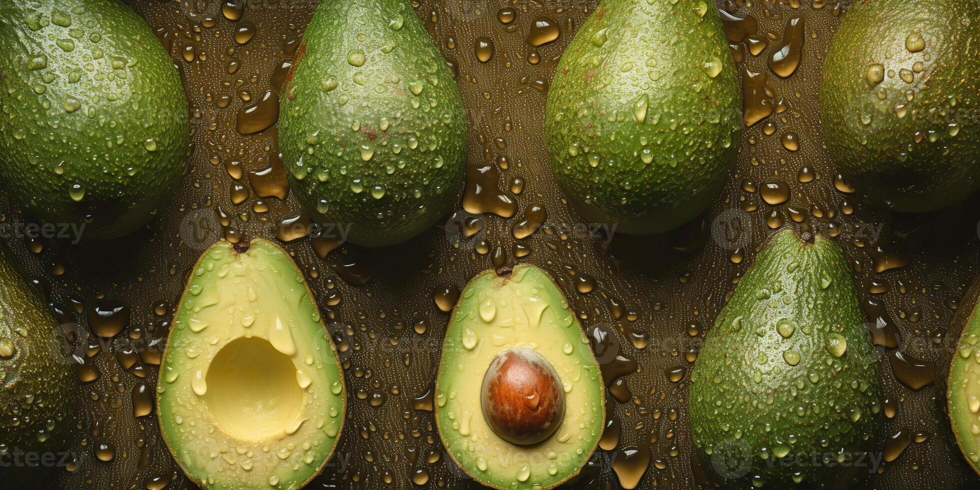 ai generado. ai generativo. fotorrealista ilustración de eco orgánico sano hipster verde comida aguacate modelo antecedentes. gráfico Arte foto