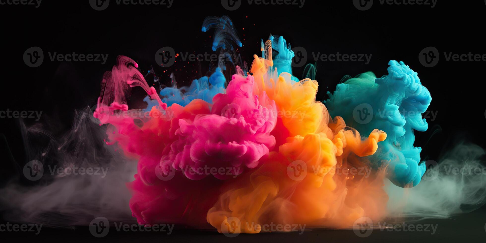 . . Motion graphics illustration of explode splash of color powder. Can be used for background decoration or graphic design. Graphic Art photo