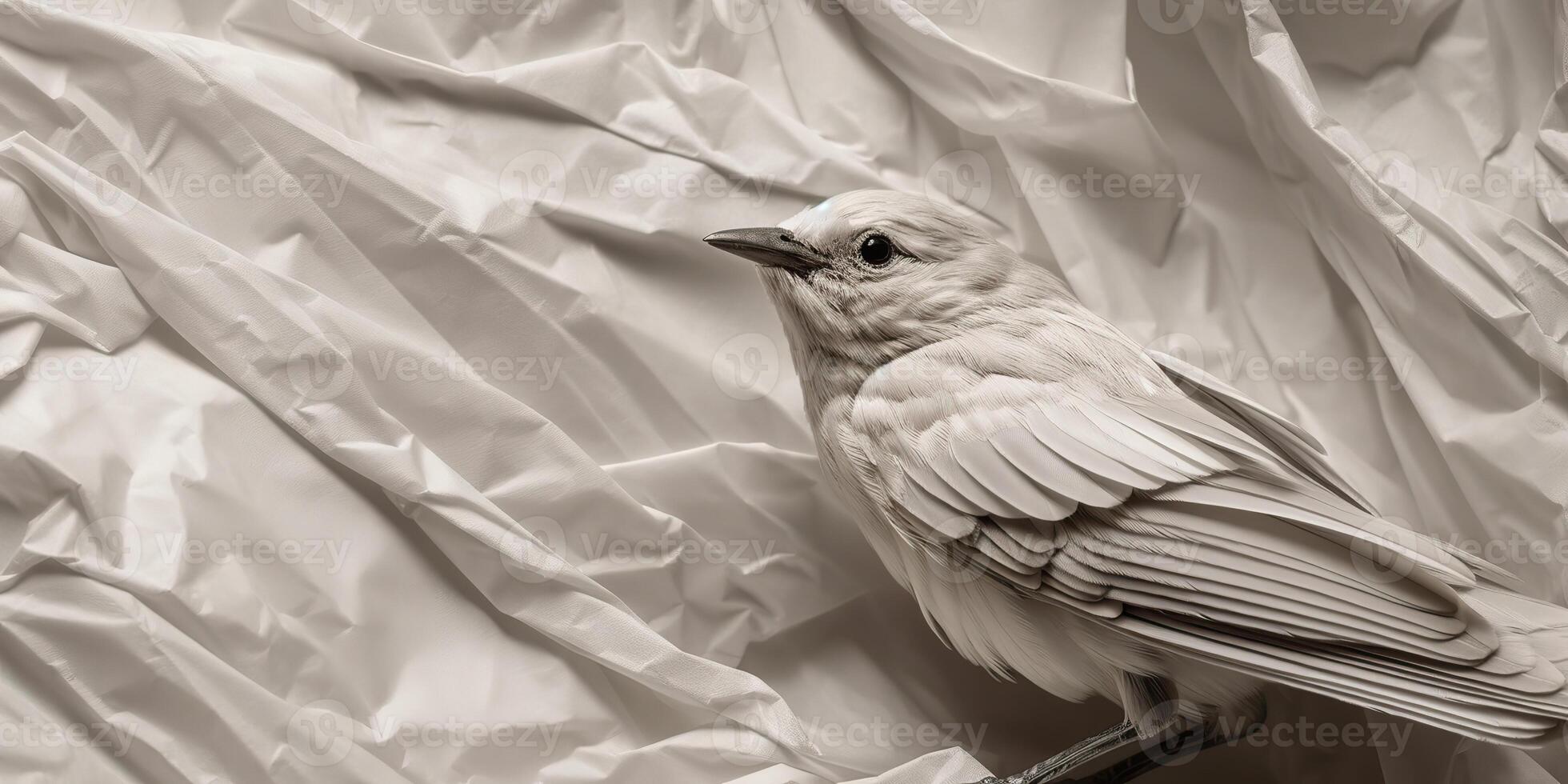 . Photo realistic illustration of bird on papper background. . Graphic Art