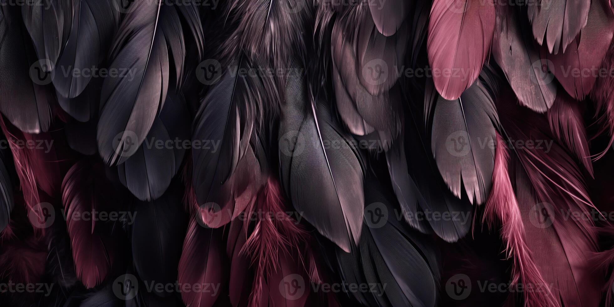 . . Photo realistic black feathers pattern background texture. Ellegant aesthetics luxury vibe. Graphic Art
