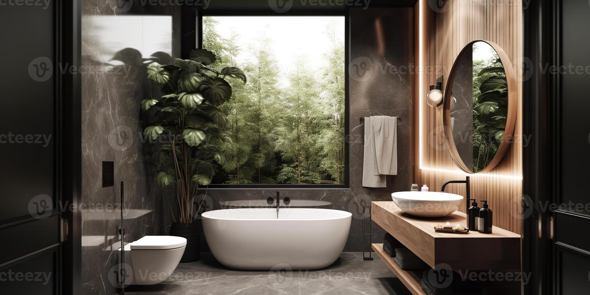 . . Asia luxury home house hotel luxury bathroom. Adventure calm relax vibe. Graphic Art photo