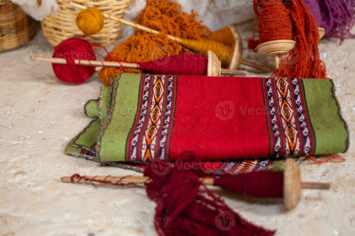 Peruvian Cloth table runner photo