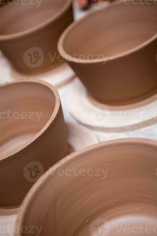 Ceramic bowls unfinished photo
