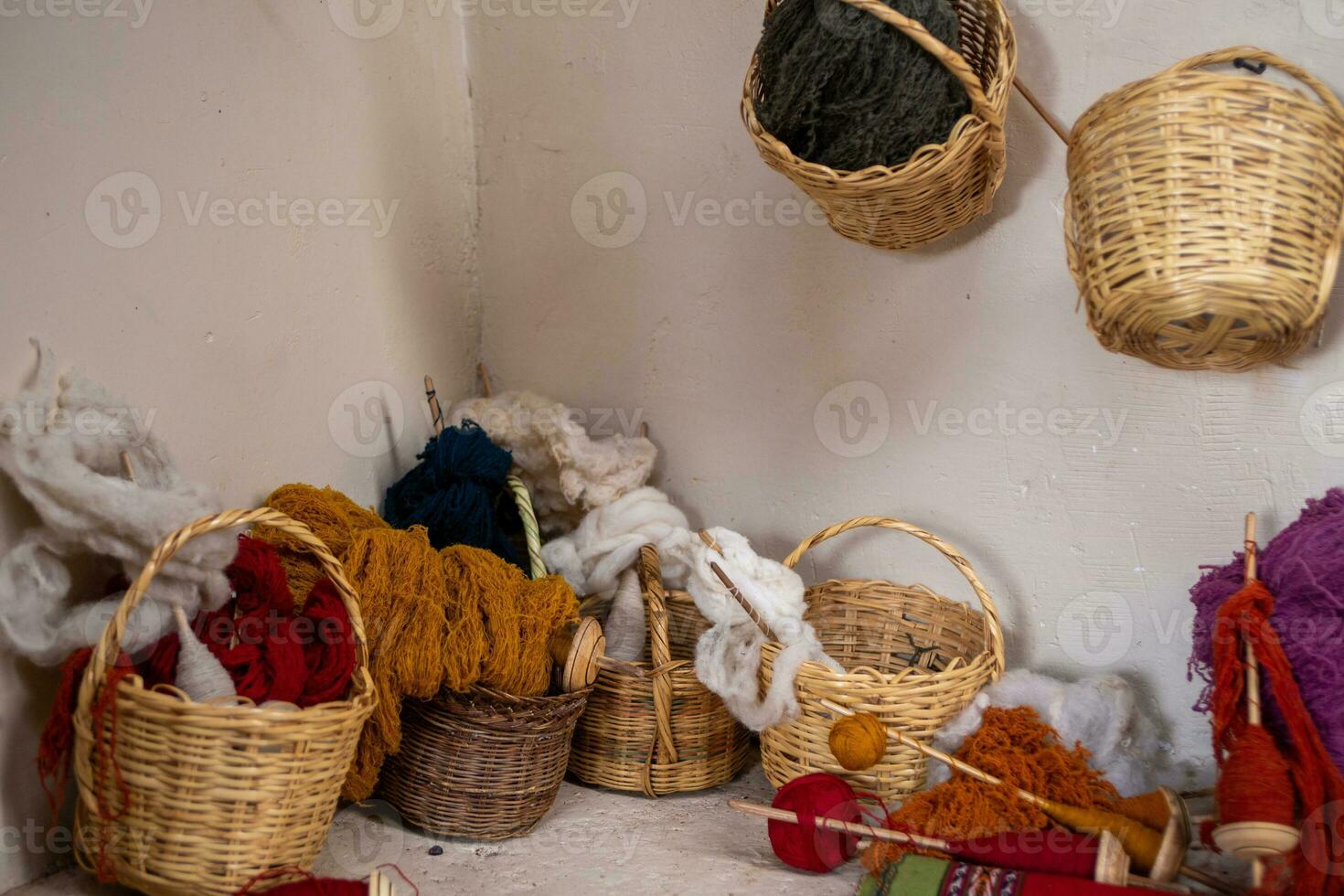 Alpaca yarn to be knitted photo