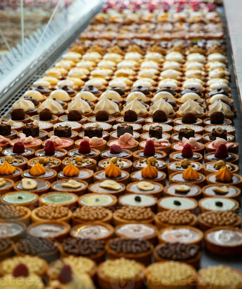 Rows of Dessert Pastries photo