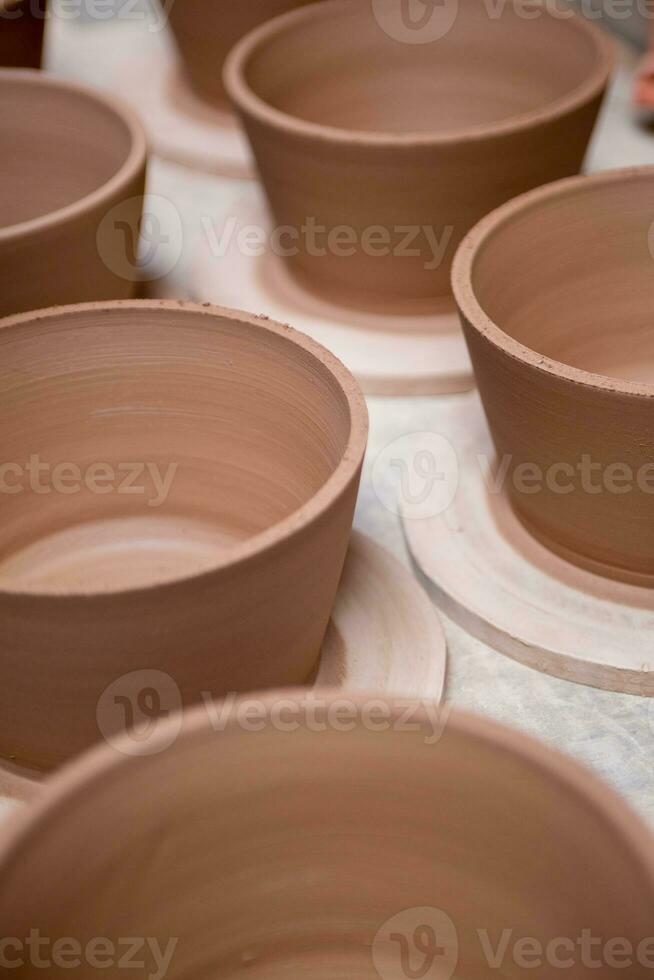 Ceramic bowls unfinished photo