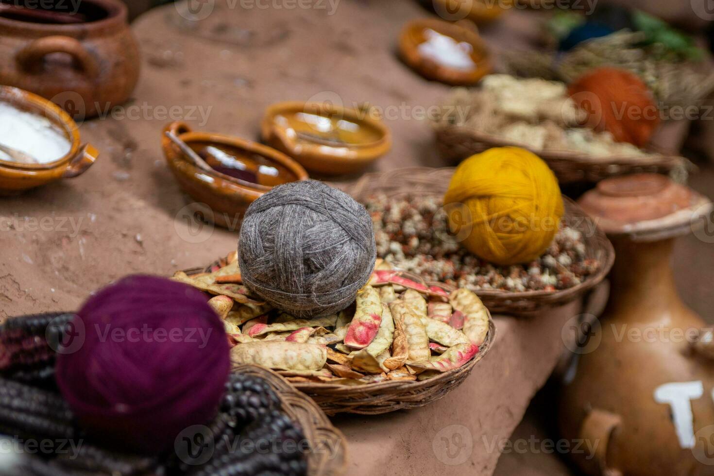 Peruvian wool thats been dyed photo