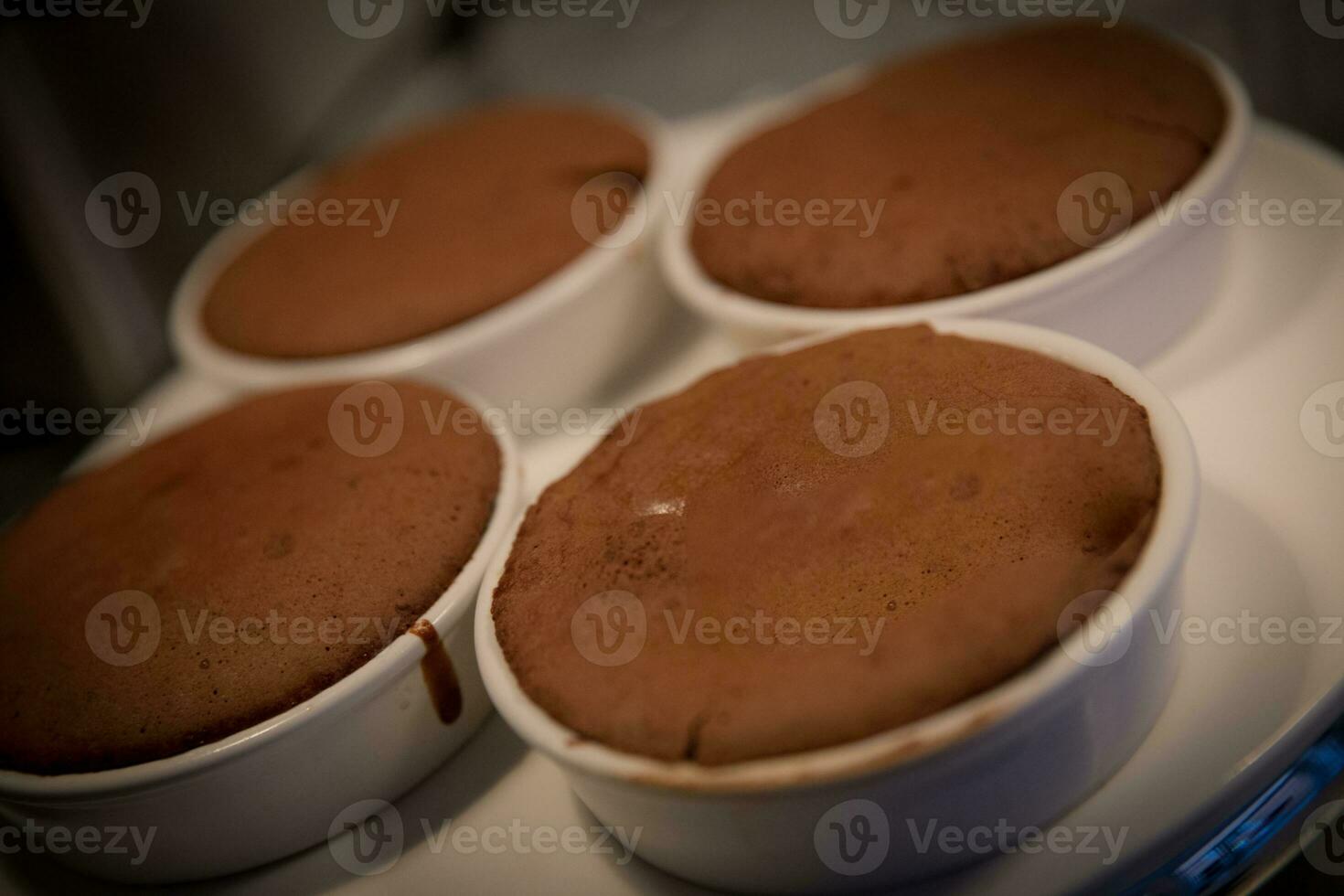 Four flourless chocolate cake photo