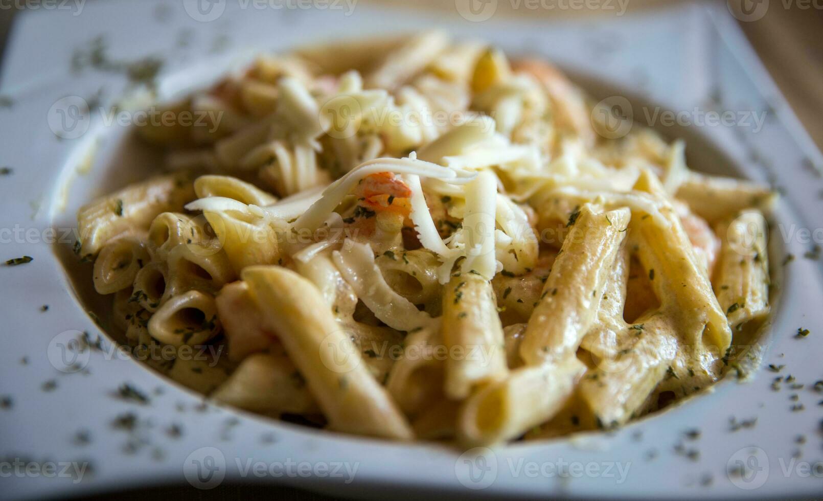 Penne Alfredo with Shrimp photo