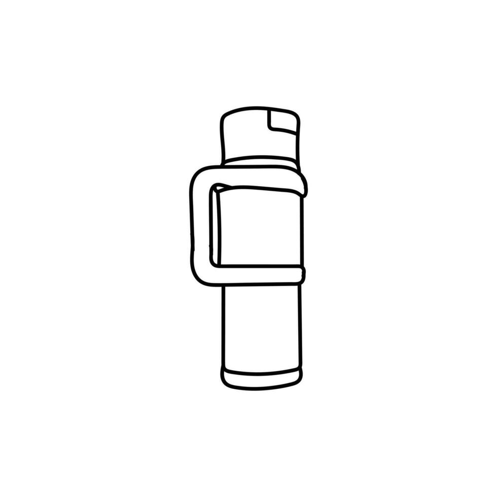 Insulated water bottle line modern logo vector