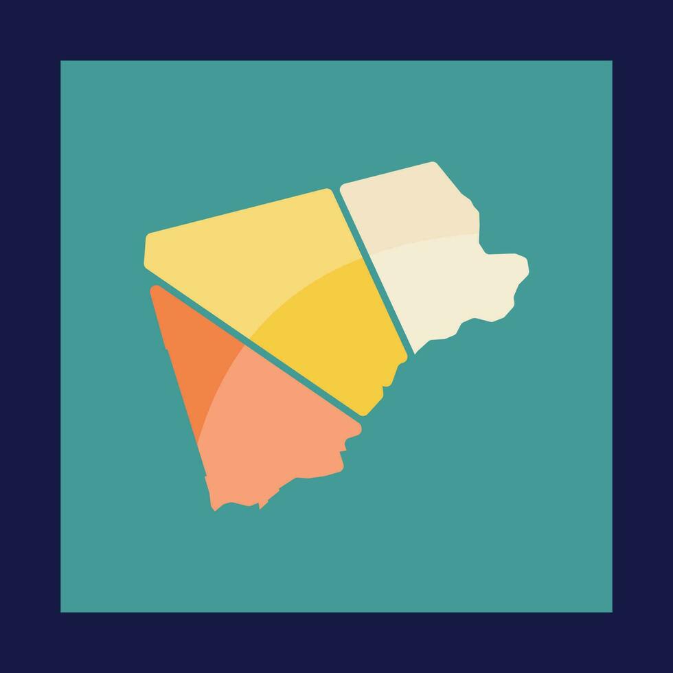 Map Of Bundaberg City Modern Logo vector