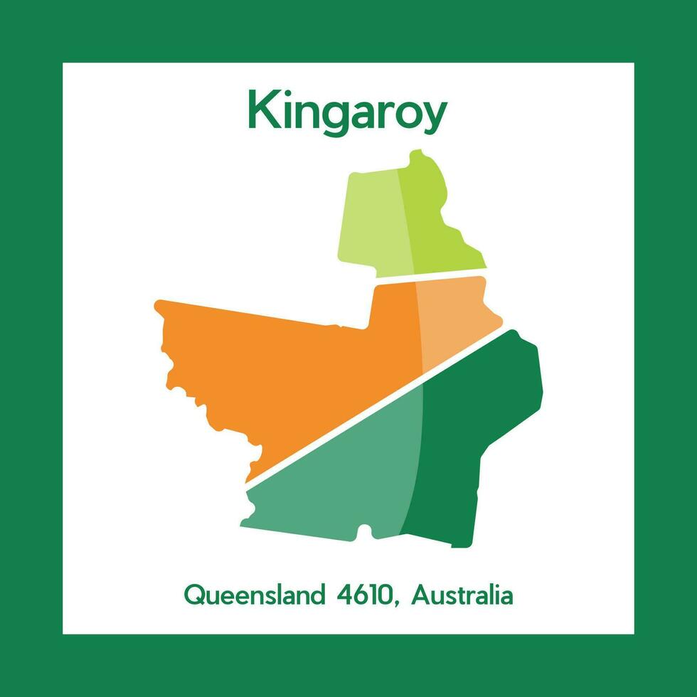 Kingaroy City Map Geometric Modern Logo vector