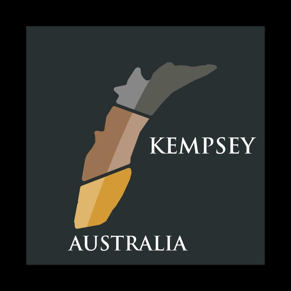 Kempsey Map Geometric Creative Logo vector
