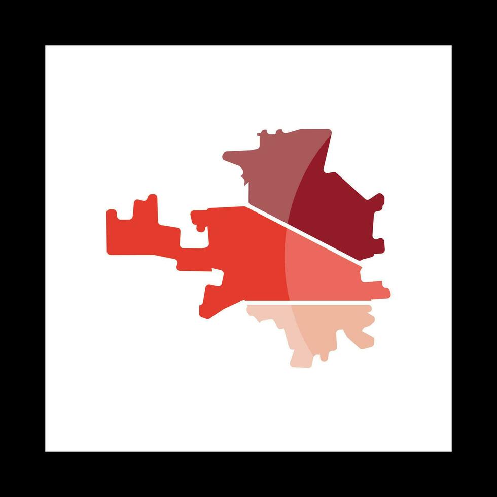 Map of Kropyvnytskyi city geometric logo design vector