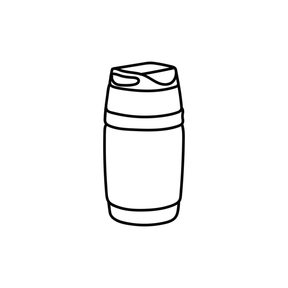 Insulated water bottle stainless line simple logo vector