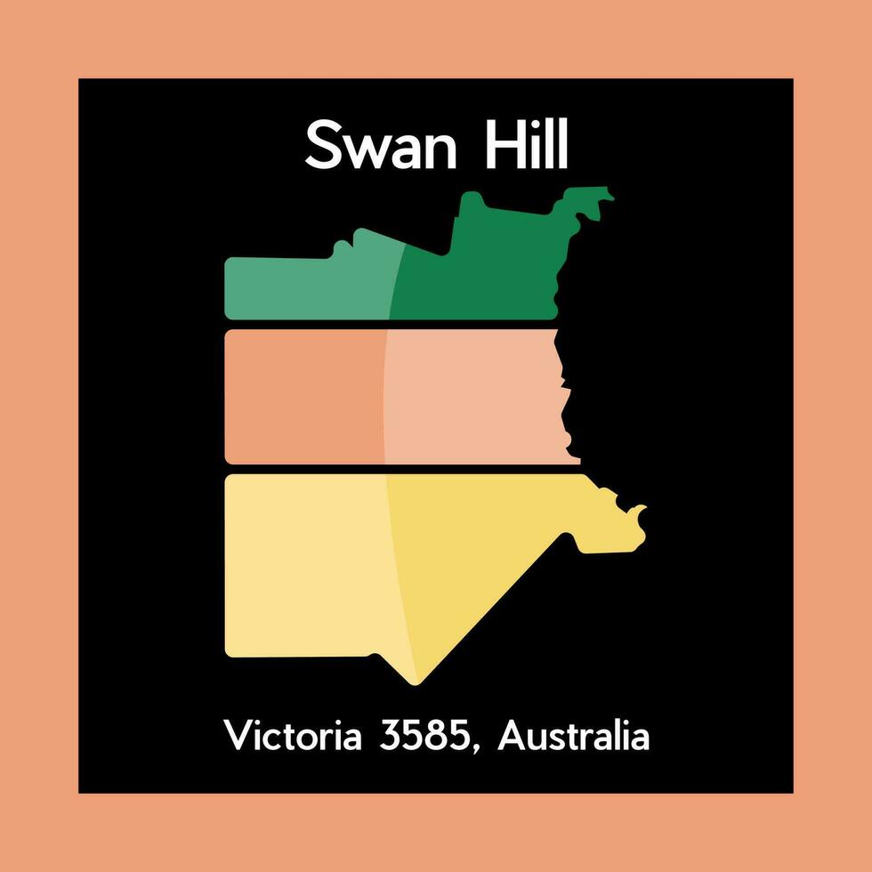 Swan Hill City Map Geometric Creative Logo vector